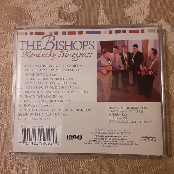The Bishops Kentucky Bluegrass CD - Picture 2 of 3